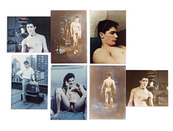 (JOE CALI) A small archive of 16 photographs of the iconic model Joe Cali, including work by Champion and several attributed to Plato.